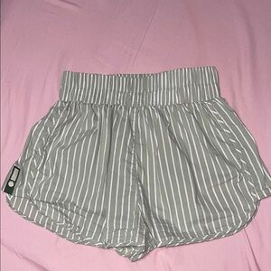 Daily Drills Gray Striped Athletic Shorts